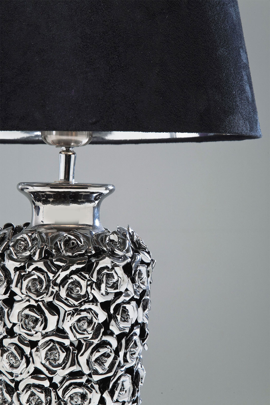 KARE DESIGN Retrofit Tischlampe ROSE MULTI schwarz /silberfarbig