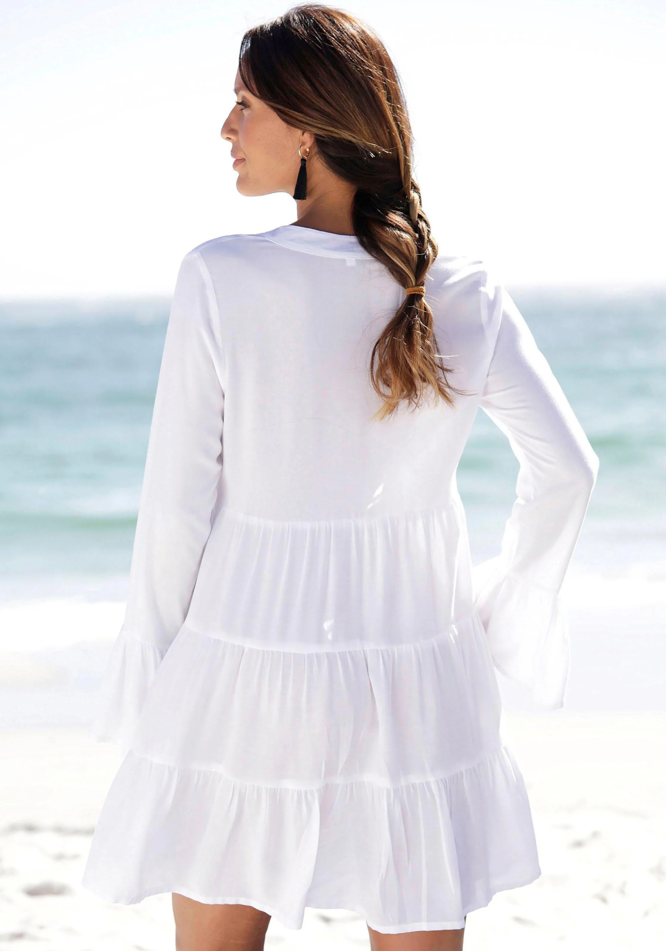 LASCANA Longbluse in offwhite