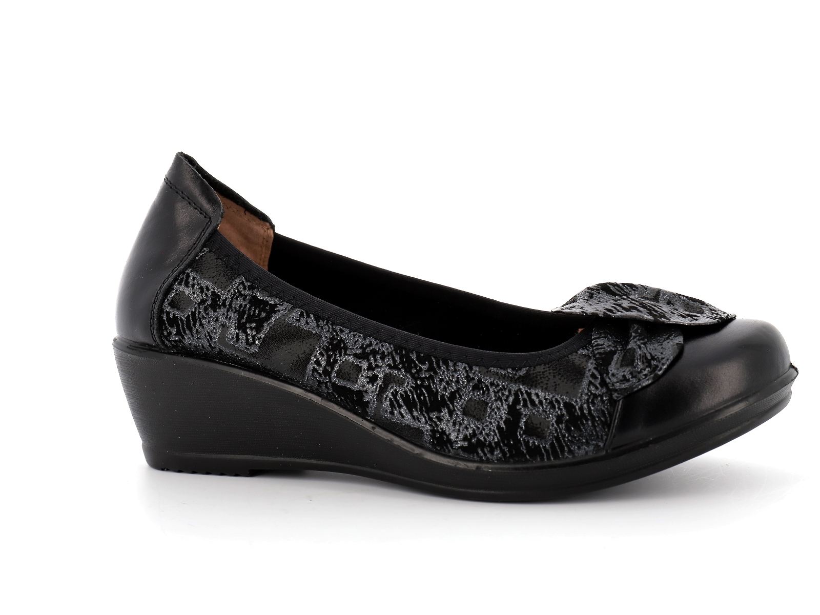 Inea-SURI Cuir Noir Argent