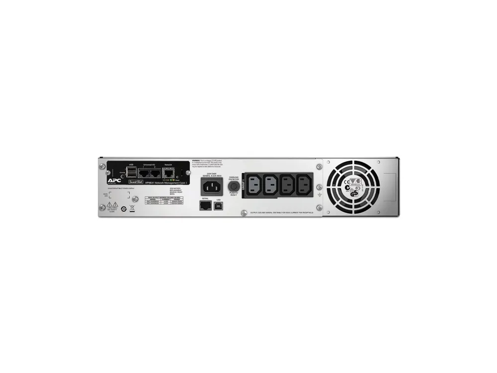 APC Smart-UPS 1500VA LCD RM - UPS (rackversion) - AC 230 V - 1000 Watt - 1500 VA - Ethernet, RS-232, USB - output-stikforbindelser: 4 - 2U - sort - med APC UPS Network Management Card - for P/N: AR4018SPX432, AR4024SP, AR4024SPX429, AR4024SPX431, AR4