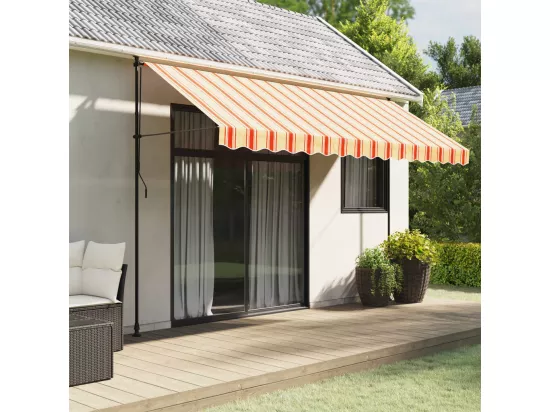 Tissu de remplacement de cantonnière d’auvent jaune orange 4 m