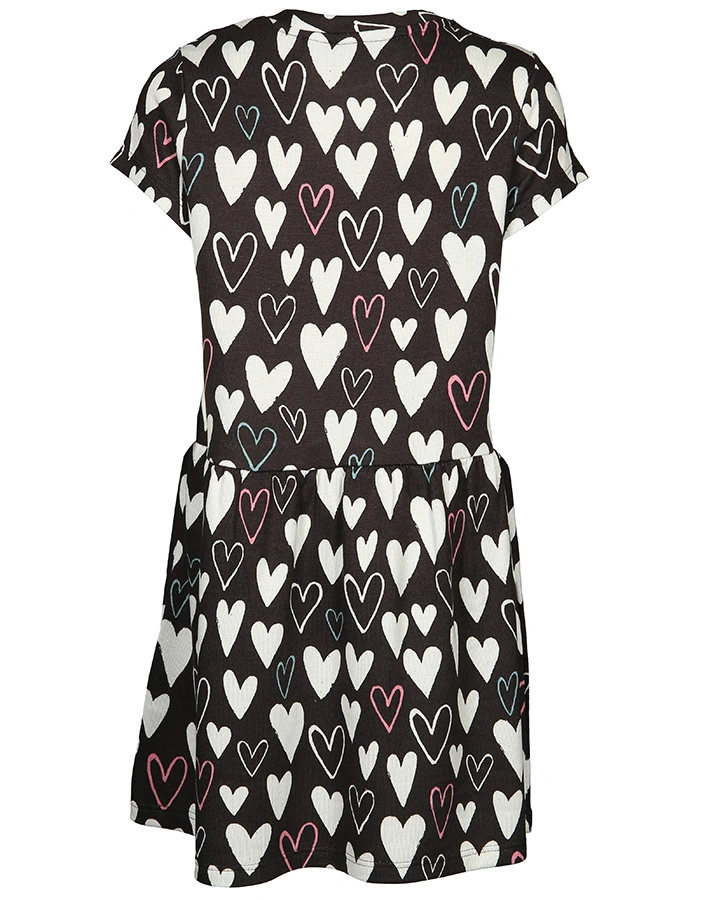 Kleid SWEET HEART in anthrazit/weiß