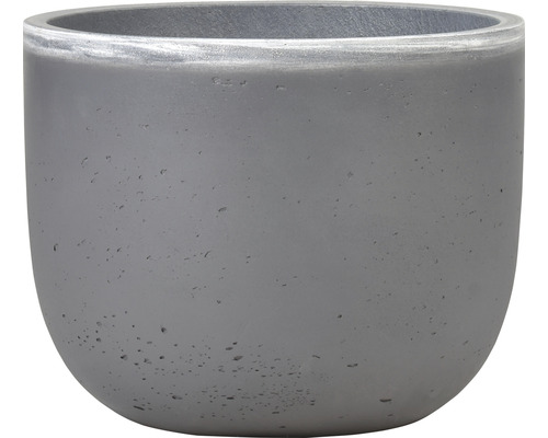 Lafiora gladde plantenpot Ø 30 cm H 24 cm antraciet/grijs