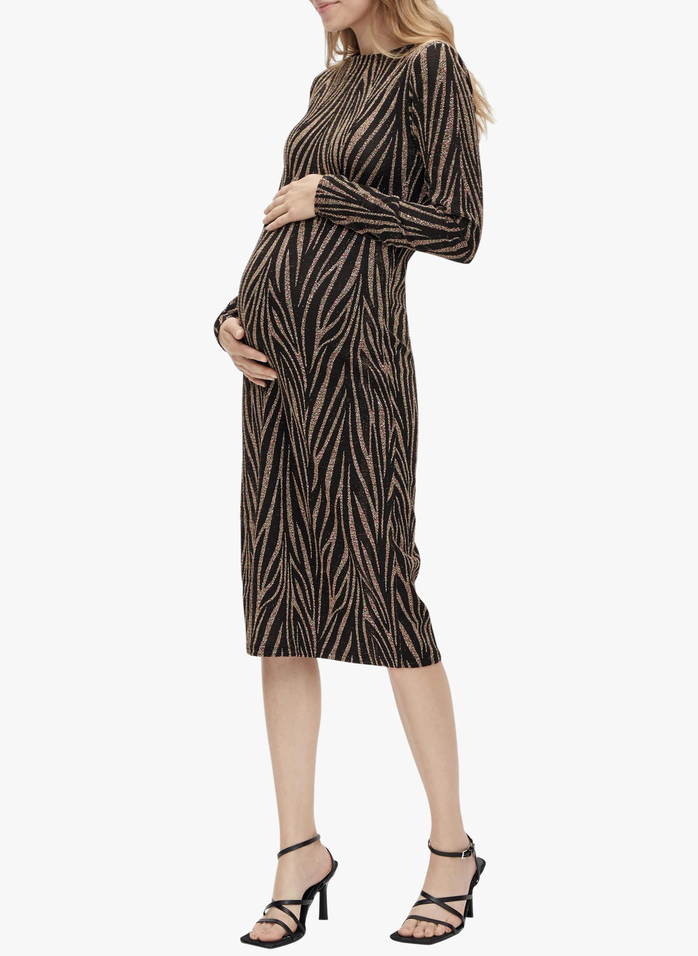 Robe de grossesse mi-longue | Noir