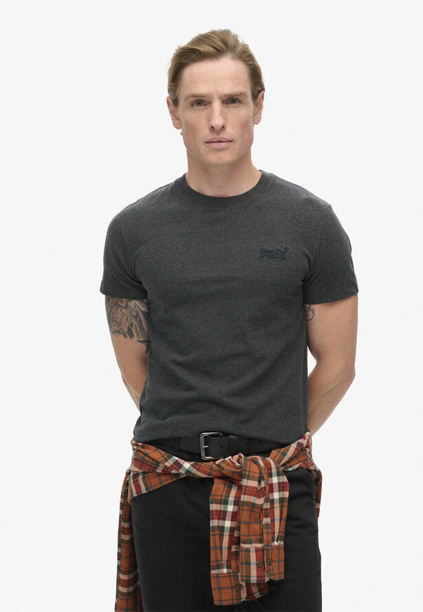 Superdry ESSENTIAL LOGO EMB TEE Eclipse navy/olive feeder