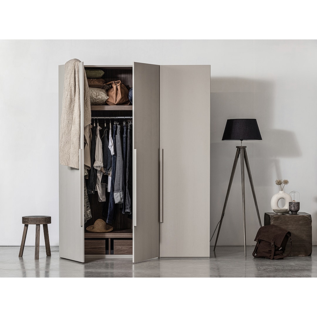 Kleiderschrank RENS 165 x 210 cm Kieselgrau