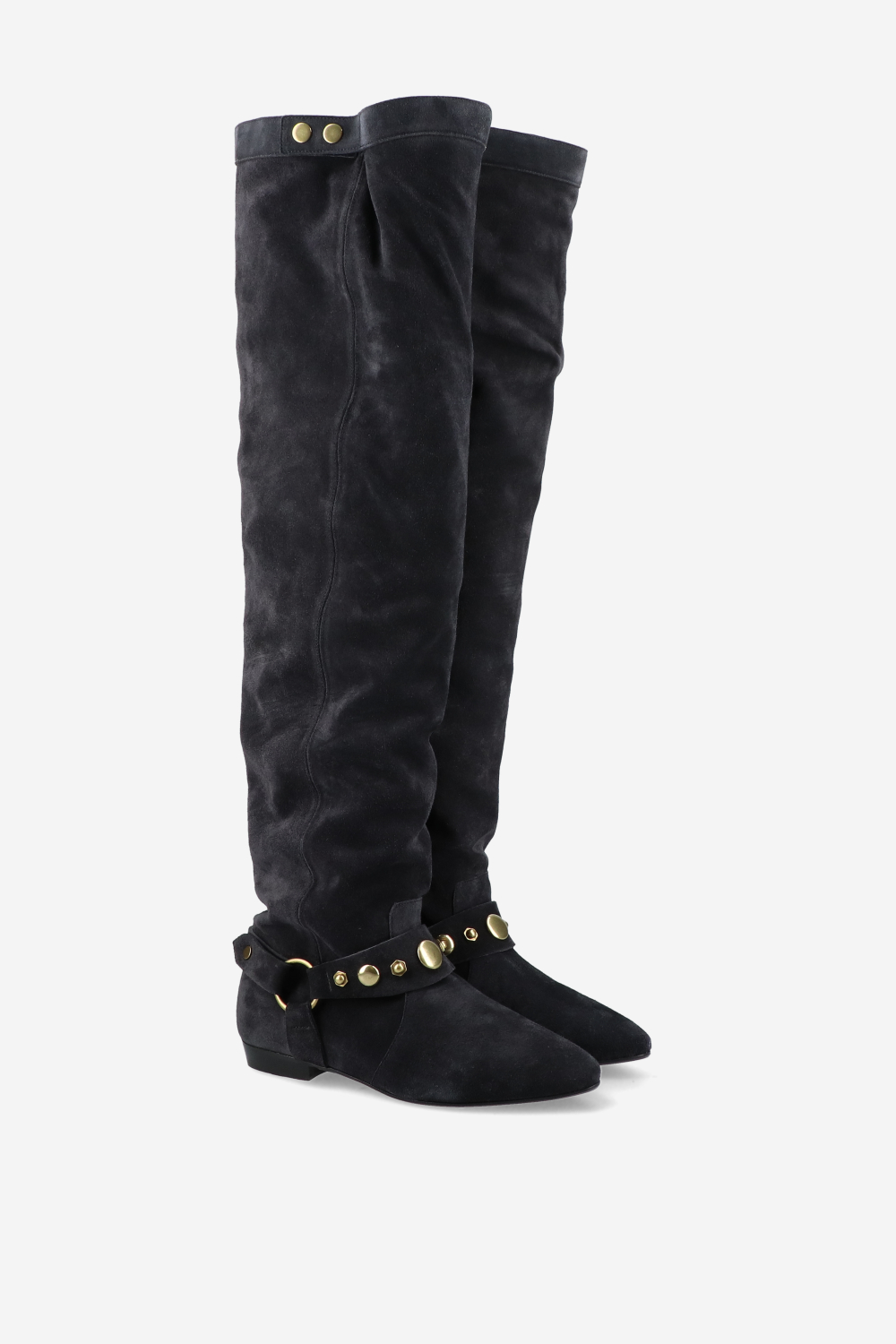 Selize flat-heeled thigh suede boots