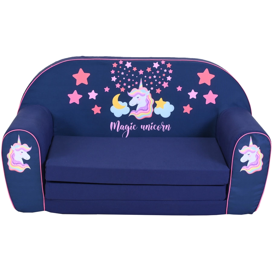 knorr toys® Kindersofa Magic Unicorn blau