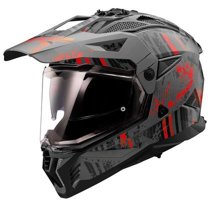 Casque LS2 MX702 PIONEER II CRAZY - Noir / Rouge