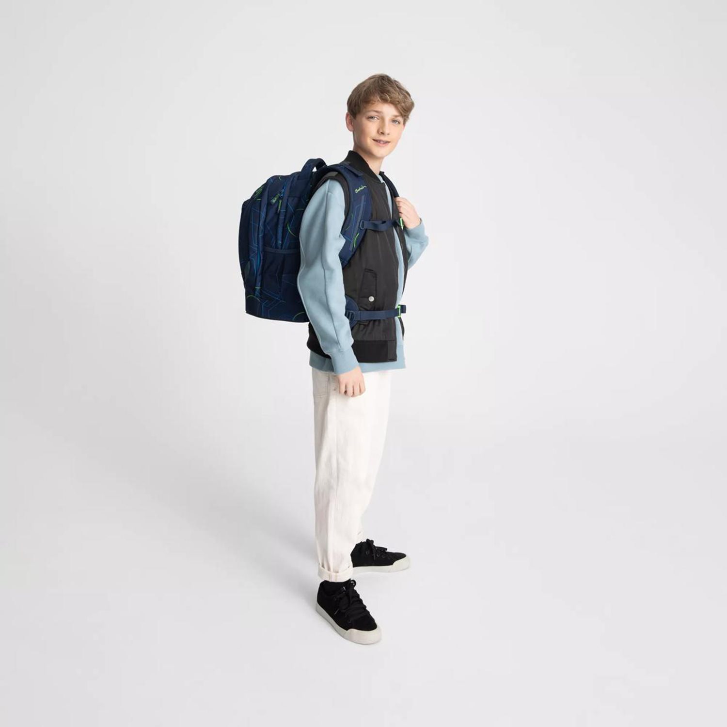 Satch Pack School Backpack blue tech