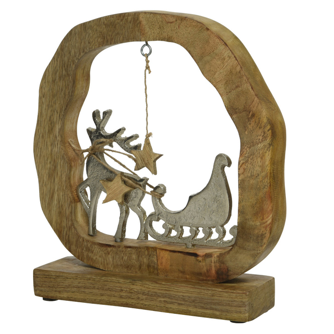 Standdeko - Rentier - aus Holz - ca. 21 x 5 cm - 1 Stück