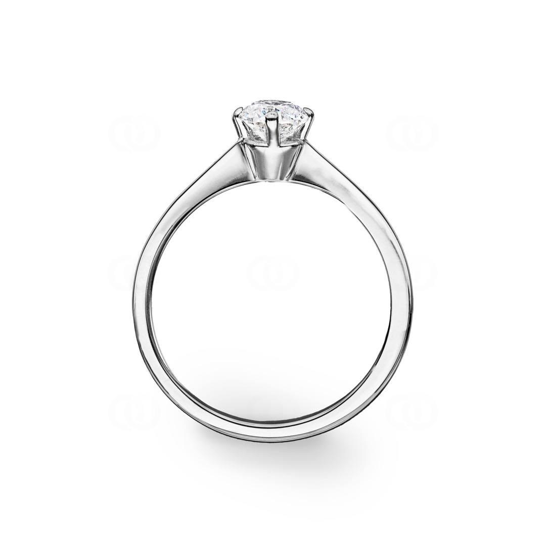 Verlobungsring 750/18 K Weissgold mit Diamant 0.51 ct H/si