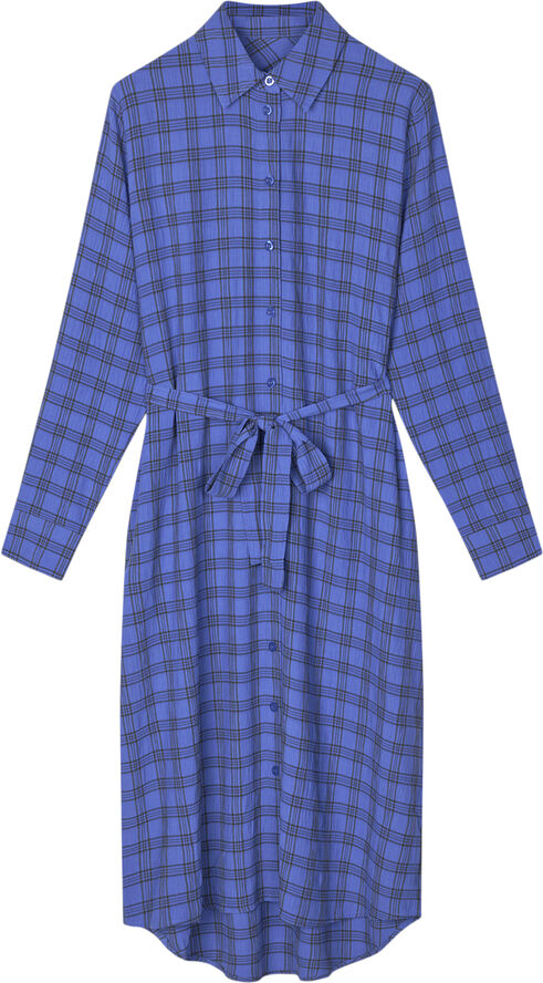 Mads Nørgaard - Copenhagen Check Pop Zina Dress Blå med tern