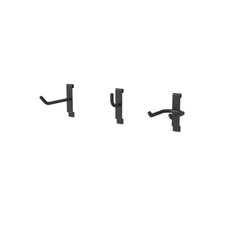 Lot de 6 crochets noir mat en acier S/M/XL - Cooke and Lewis