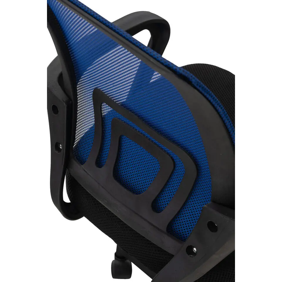 CLP Bureaustoel Auburn zwart Frame - Microfiber - blauw