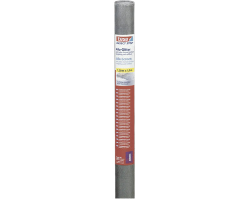 Vervangende rol van aluminium hor voor ramen, tesa Insect Stop, geen boren nodig, grijs, 120x100 cm