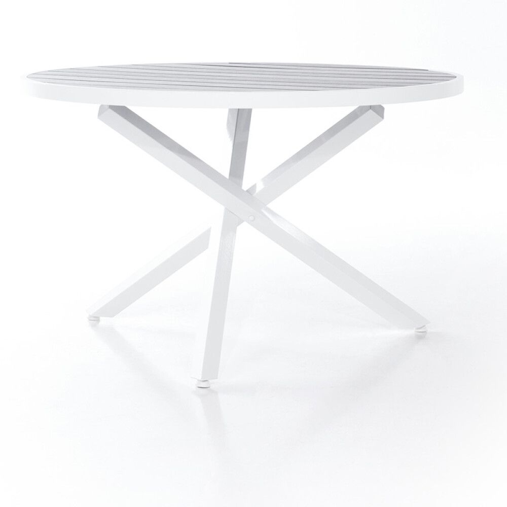 SPISEBORD SUNFUN SMYGEHUK Ø118CM GRÅ/HVIT