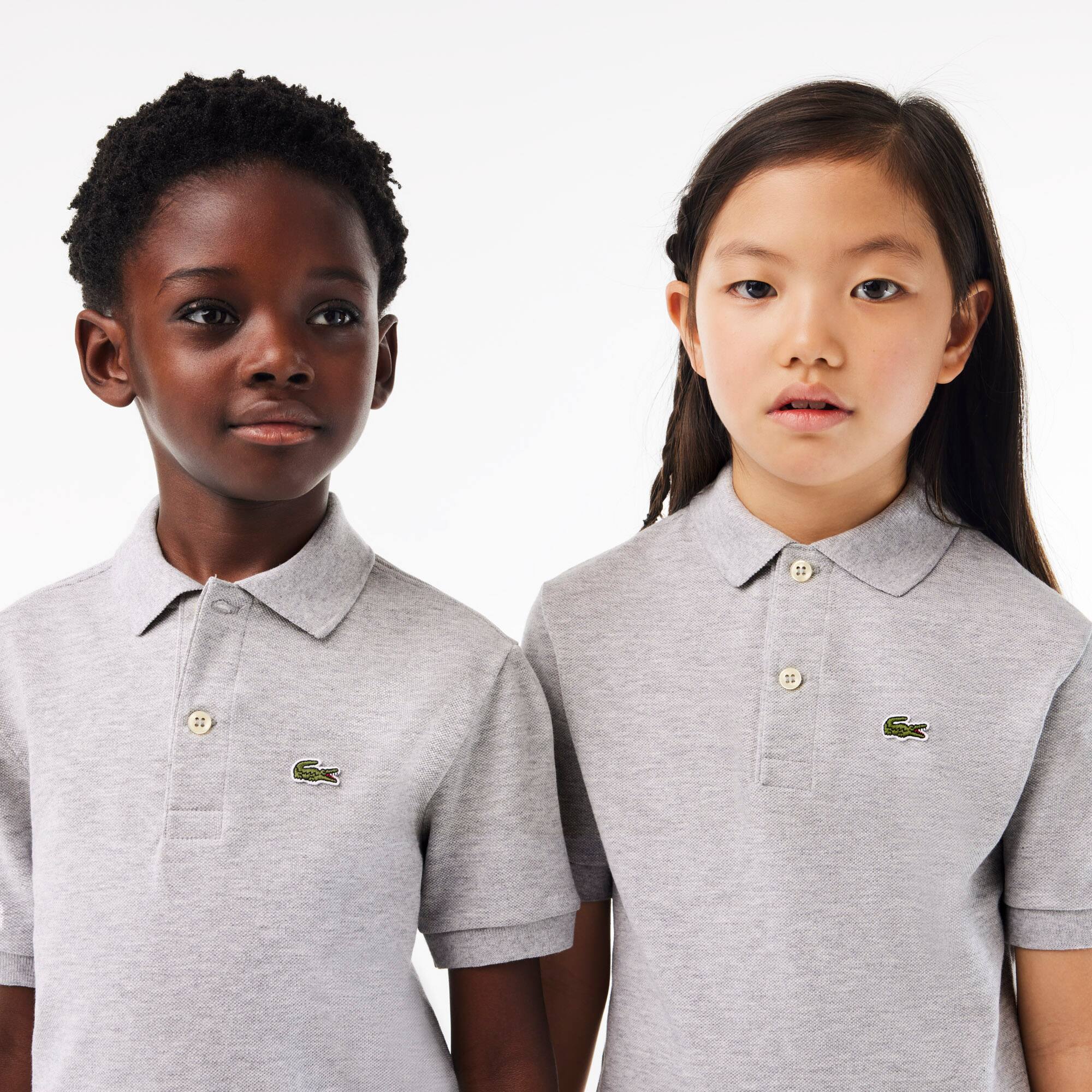 Regular Fit Lacoste-Kinder-Polo aus Petit Piqué Poloshirts - Grau - Lacoste - Kinder