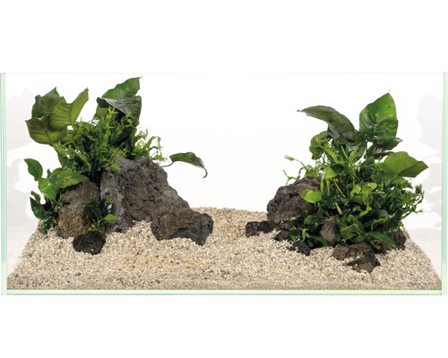 Aquadeco Premium Lava aquarium decoratieset voor 100 cm aquarium, zwart