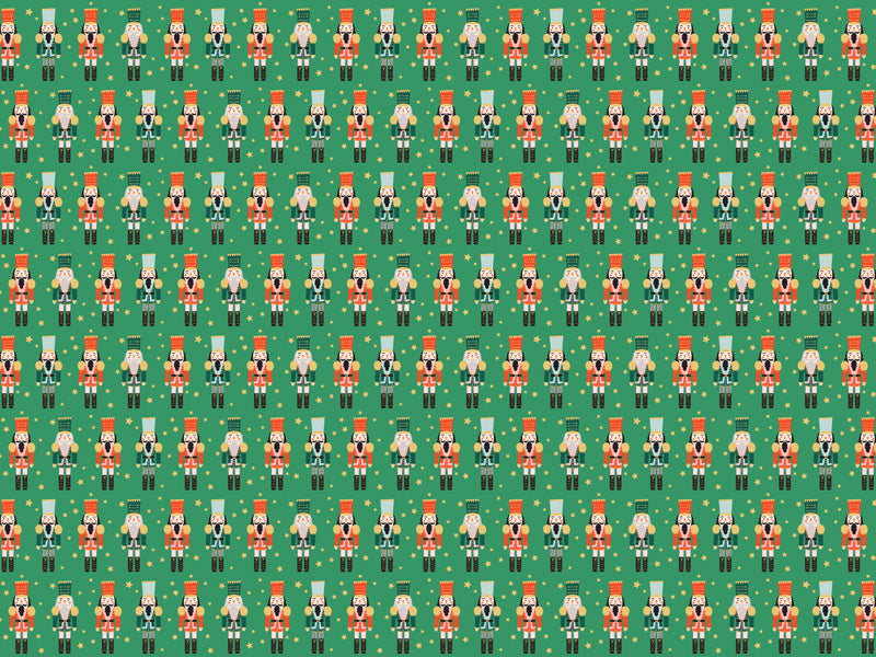 Kerst Cadeaupapier Notenkrakers 2m