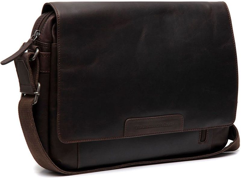 Leren Messenger Bag - Bruin - Wax Pull Up Leer - Voor 13 Inch Laptop