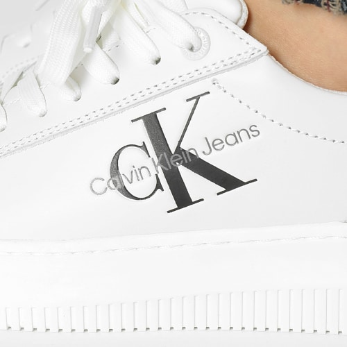 Baskets Femme Chunky Cupsole Lace Up Mono 0823 Bright White Black