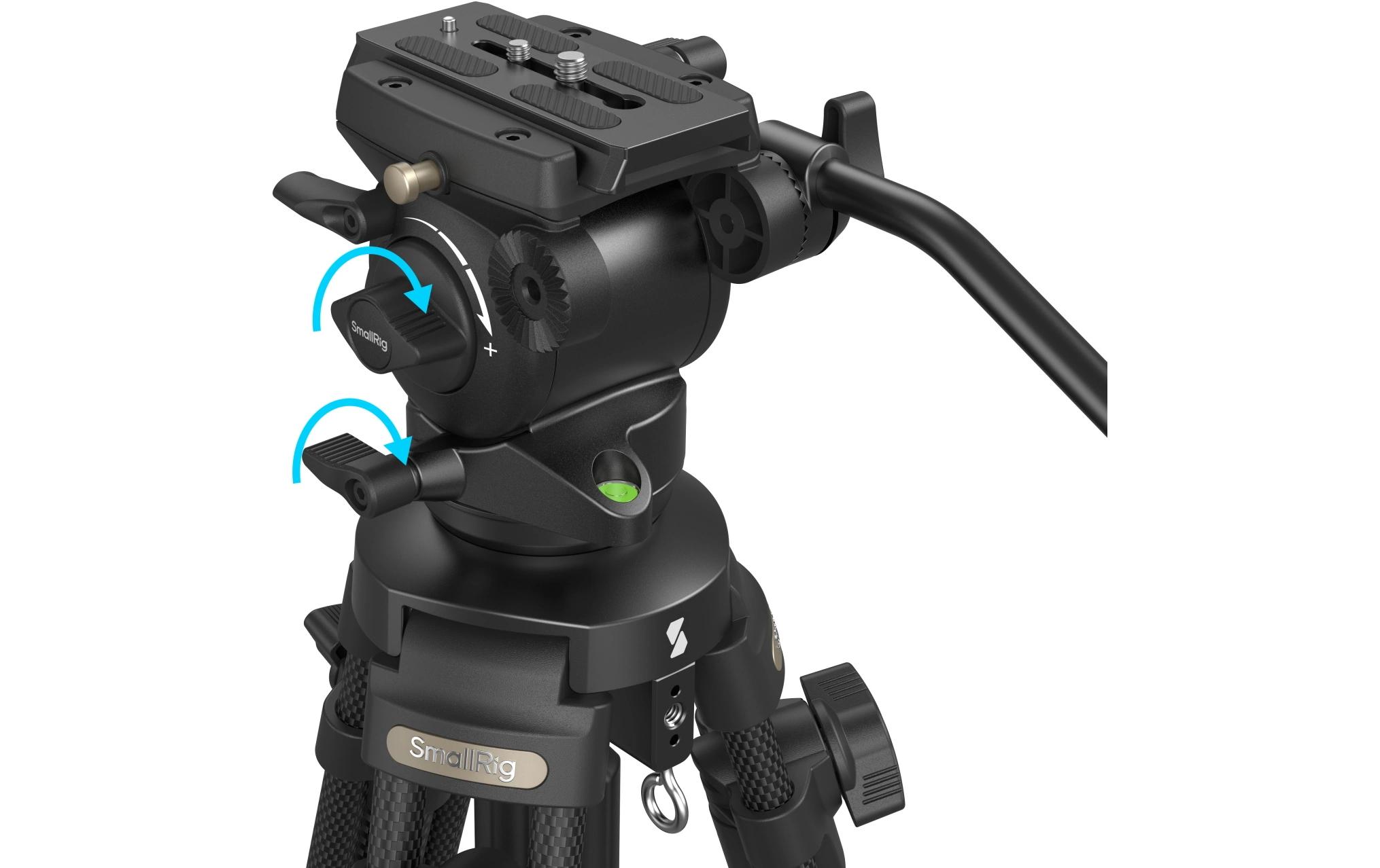 Leichtes Videostativ-Kit AD-50 aus Kohlefaser<br>Kohlefaser-Stativ mit kompaktem Basiskopf