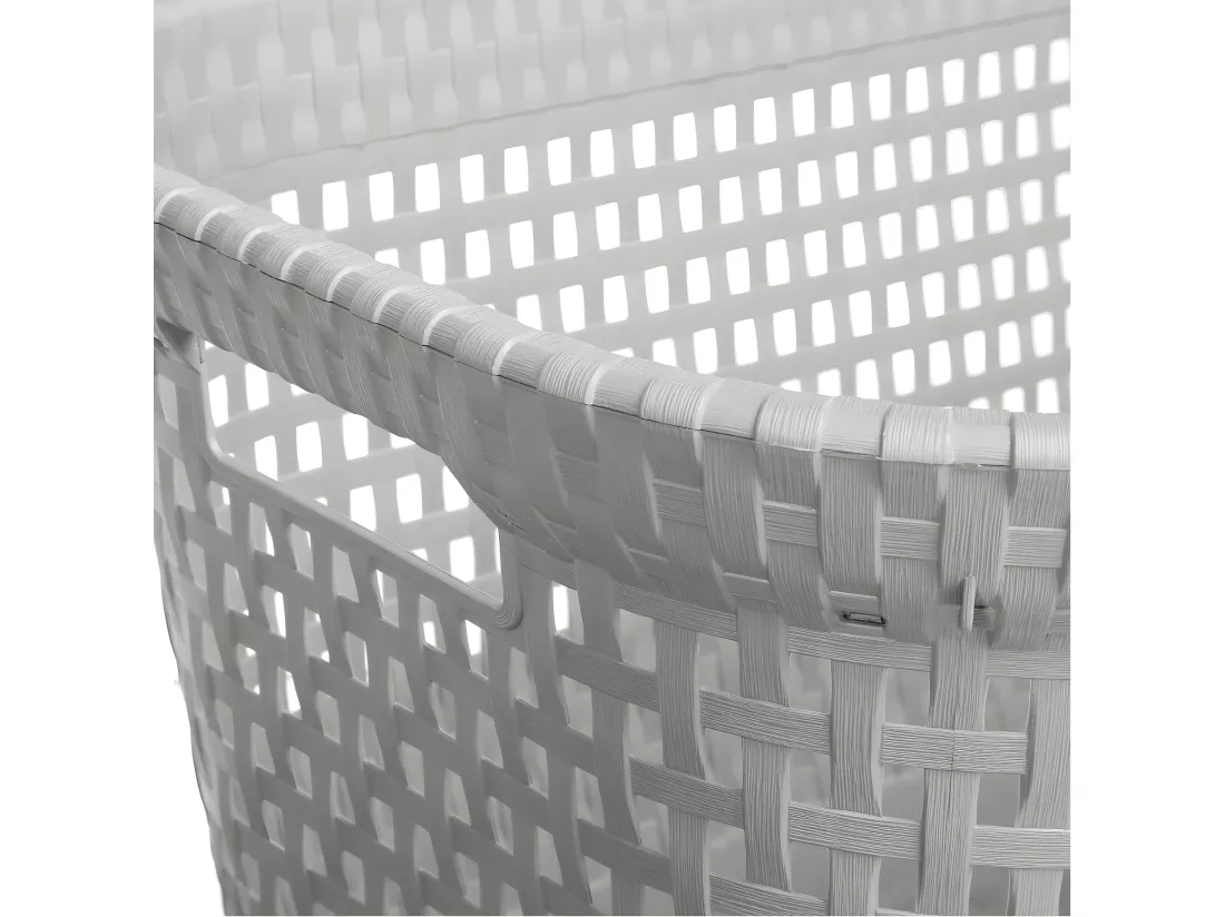 Panier à Linge 45L Taupe 2 poignées intégrées L 59 x P 38.5 x H 26 cm