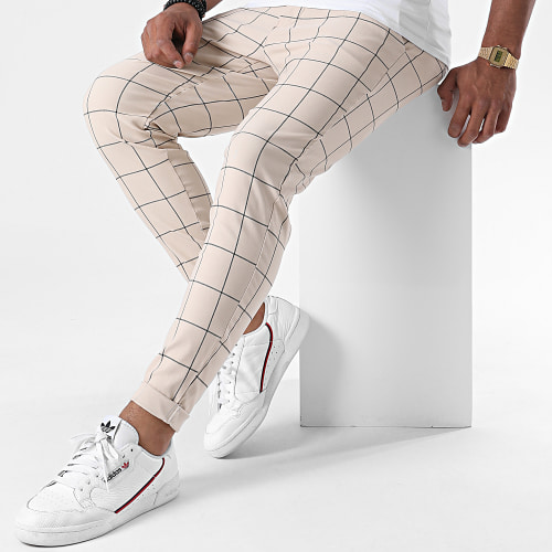 Pantalon A Carreaux 1719 Beige