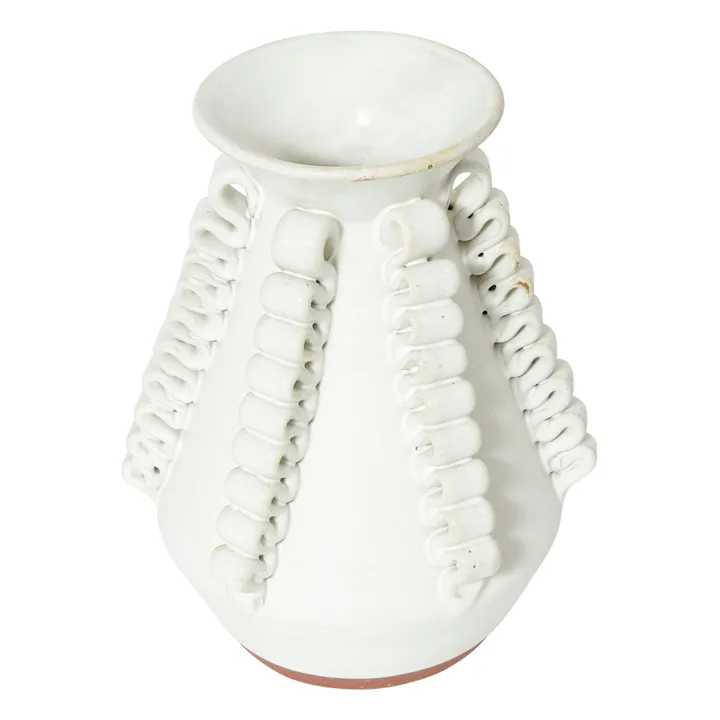 Perla Valtierra Vase Lola en argile | Blanc