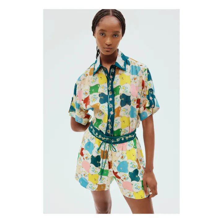 Alémais Chemise Everly Soie et Coton | Bleu