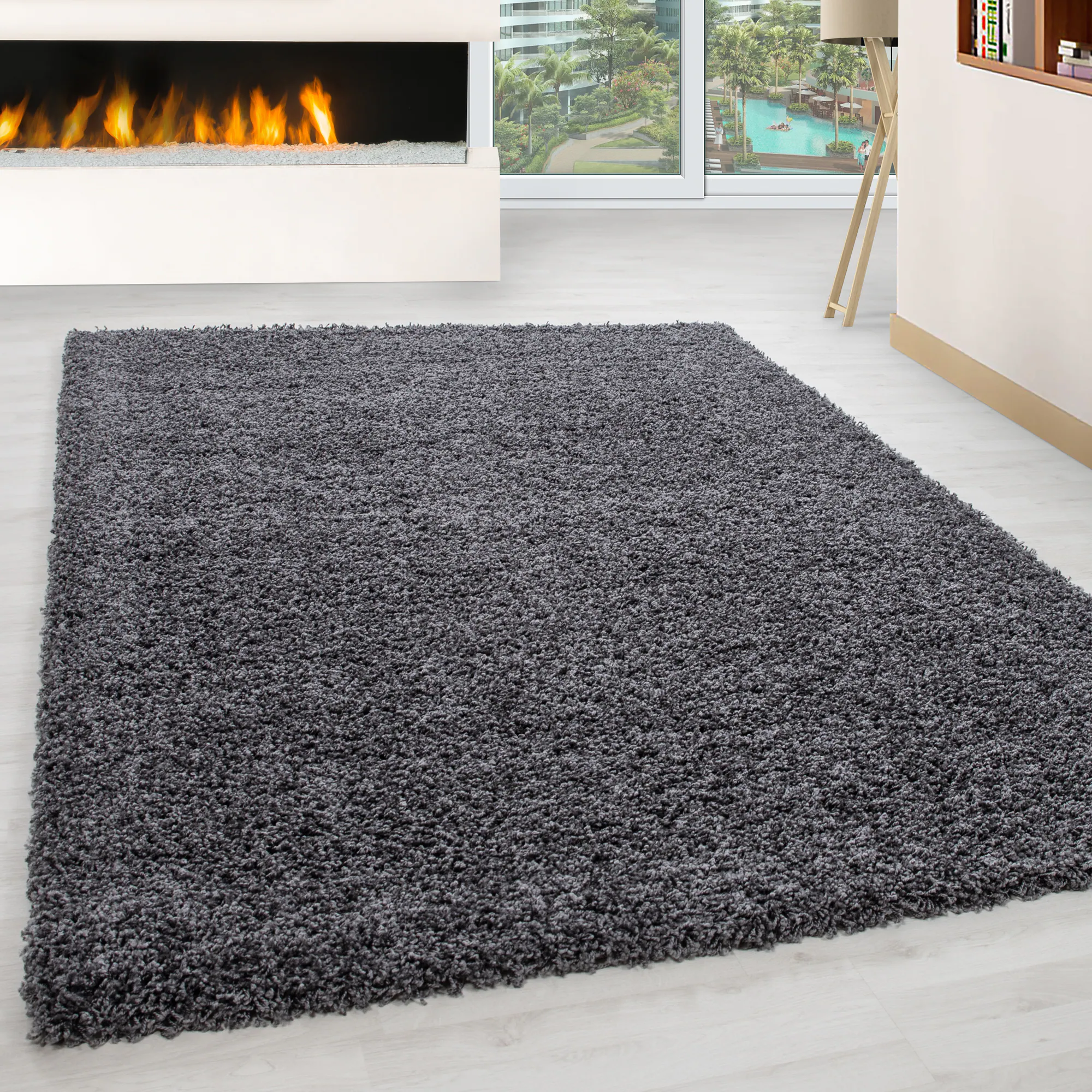 Hochflor Teppich - Gemütlicher Langflor, Pflegeleichter Shaggy Flokati
