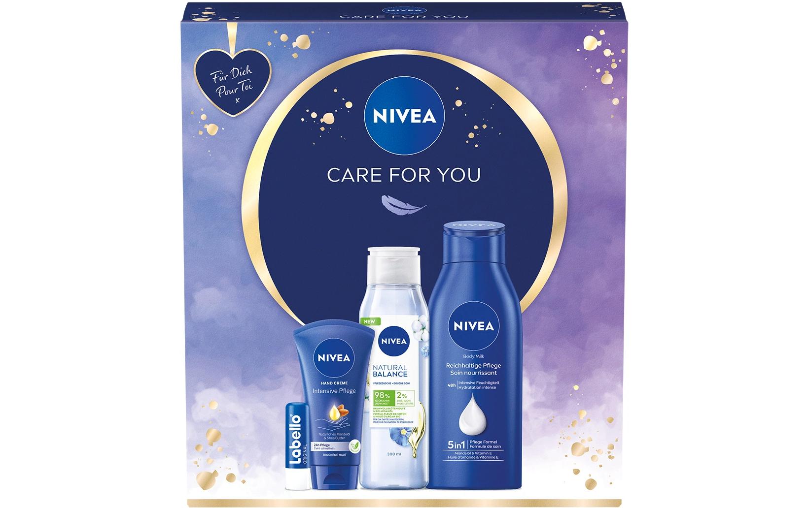 Geschenkset Care for you 4-teiligGeschenkset sorgt für einzigartige Pflegemomente und einen erholten Start in den Tag
