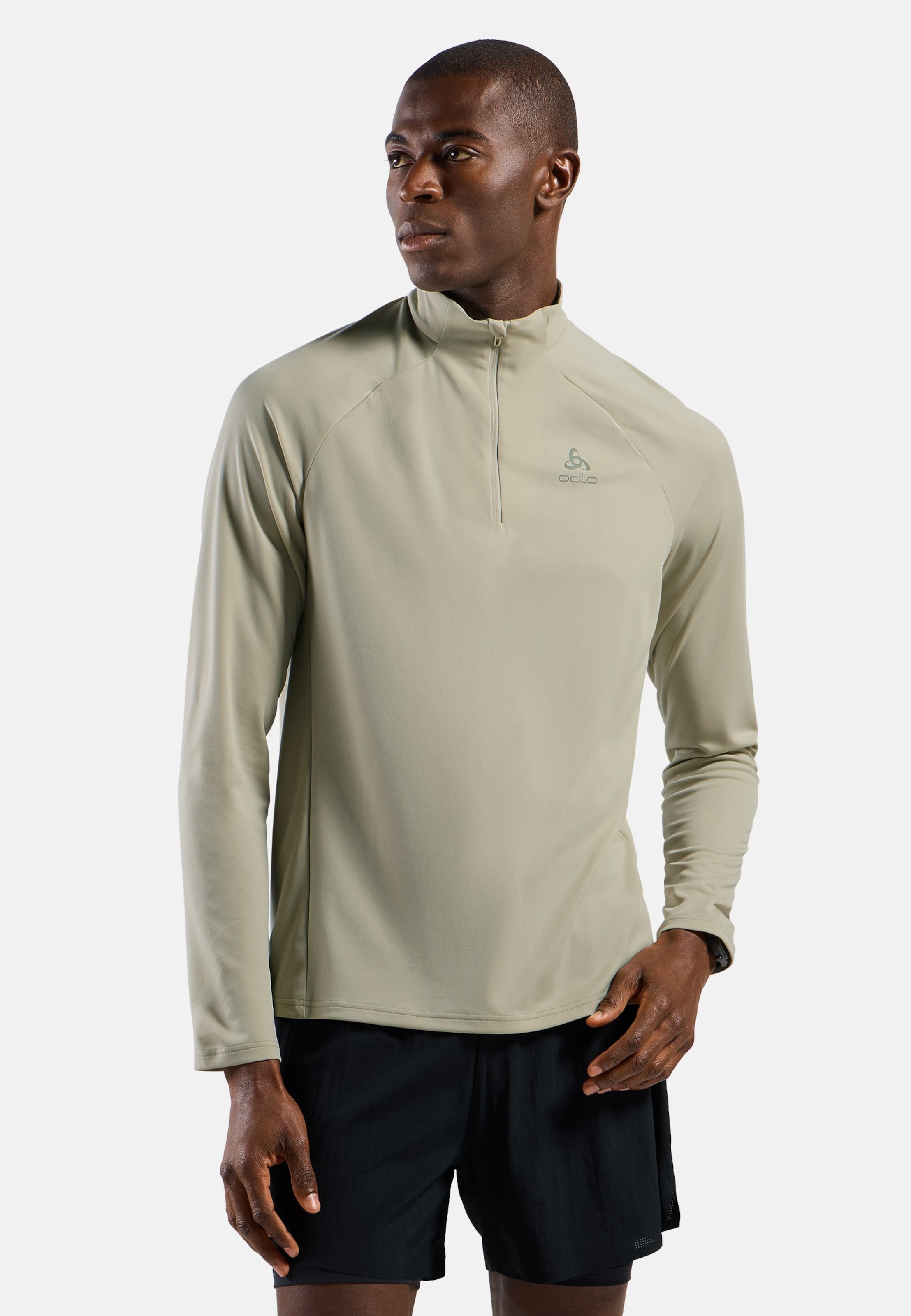 Herren Essentials Mid Layer in agate gray