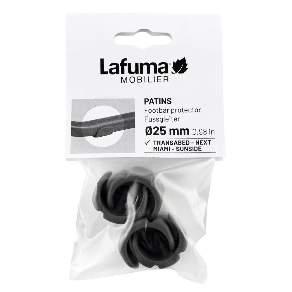 Bodenschoner-Set - Ø 25 mm (x4) Transabed, Next, Miami Polymer Grau Anthracite