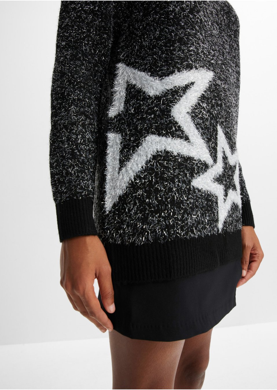 Pull à paillettes avec motifs étoiles
