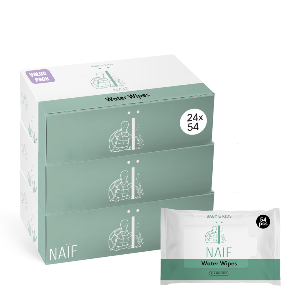 Naif Water Billendoekjes Plasticvrij24x54 stuks