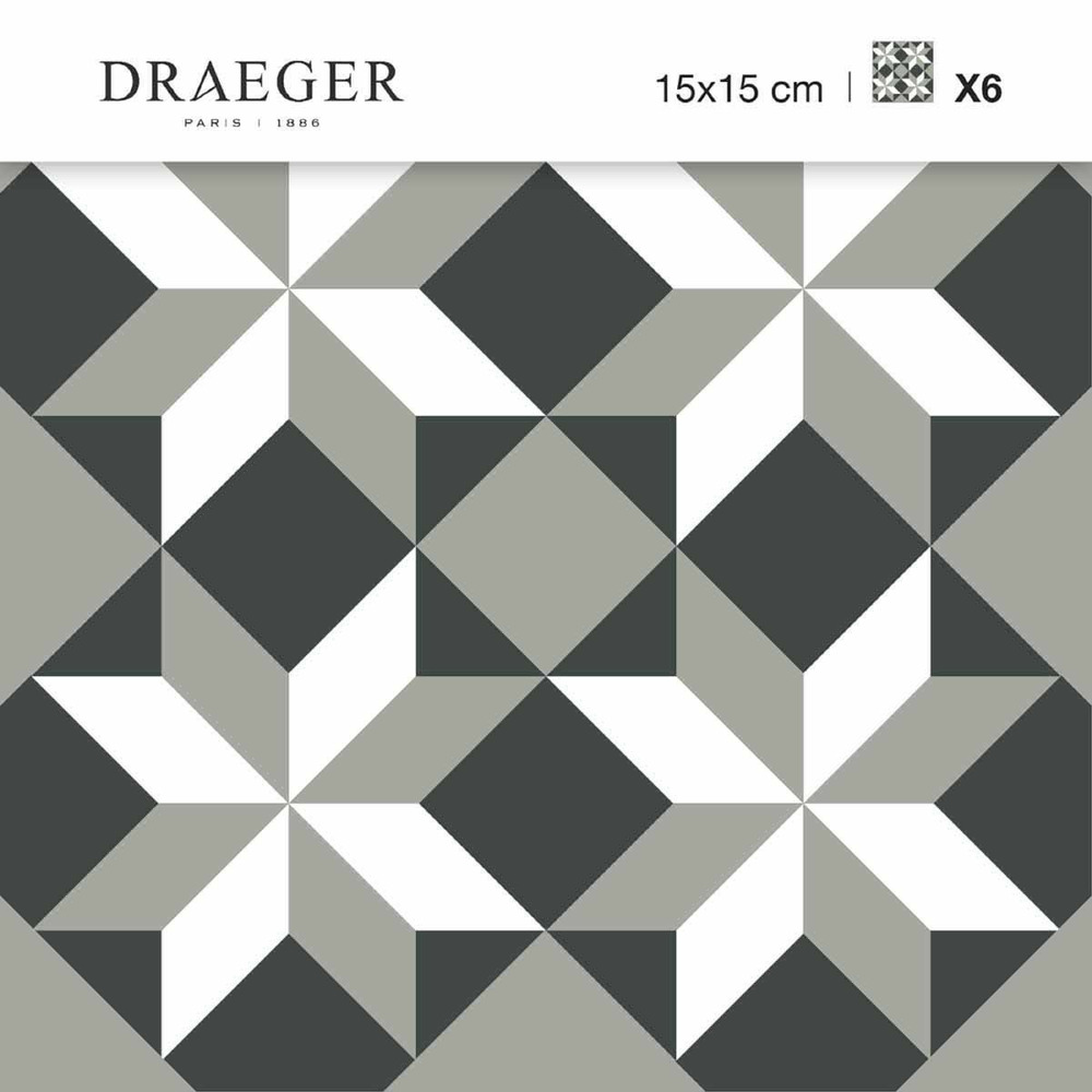 Stickers carrelage 15 x 15 cm - étoiles géométriques