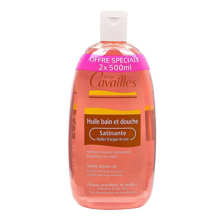 Huile bain & douche satinante 2x500ml