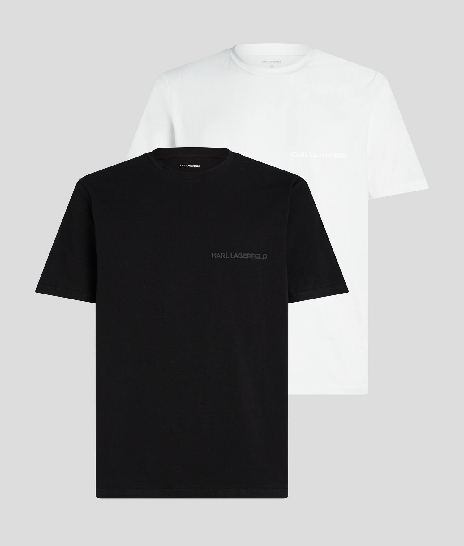 T-SHIRT À LOGO KARL – LOT DE 2 - Noir/Blanc