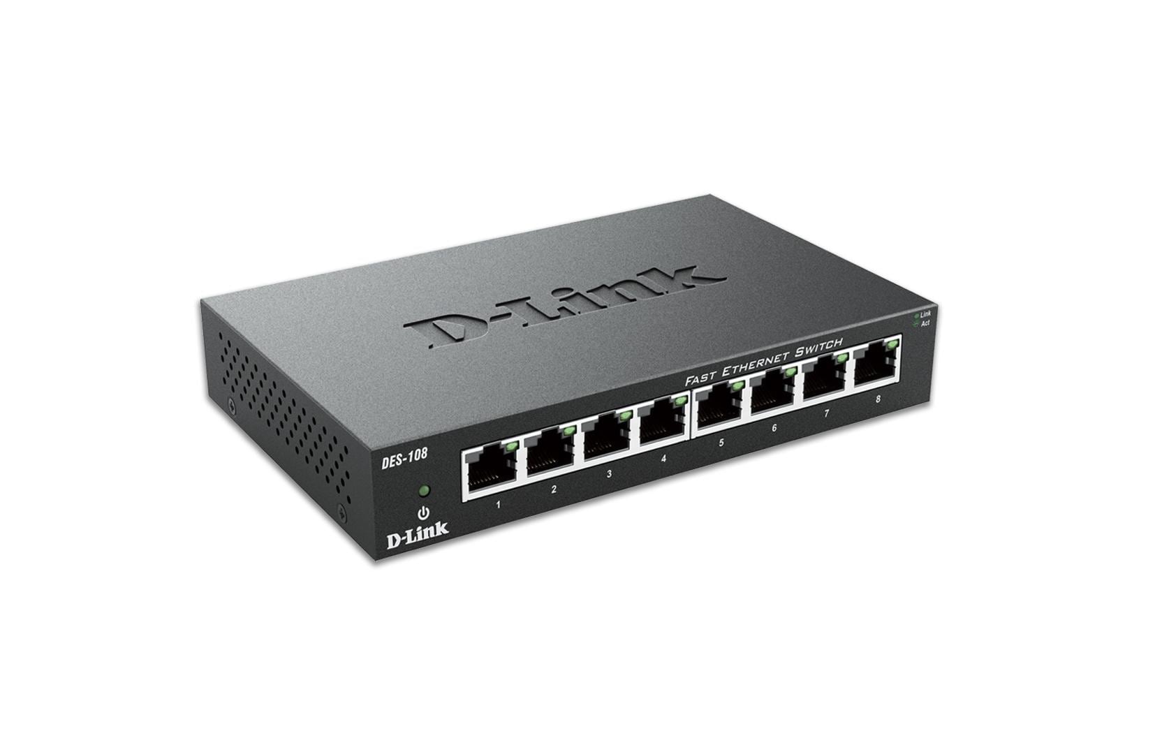 Switch DES-108 8 Port8-Port Layer2 Fast Ethernet Switch DES-108