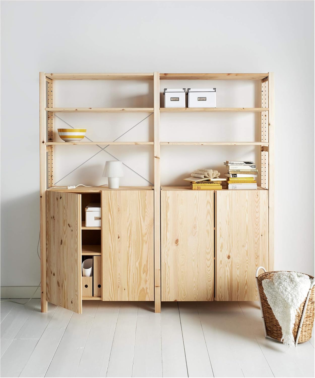Ikea IVAR 2 Fächer/Regale/Schrank, 174x30x179cm, Kiefer