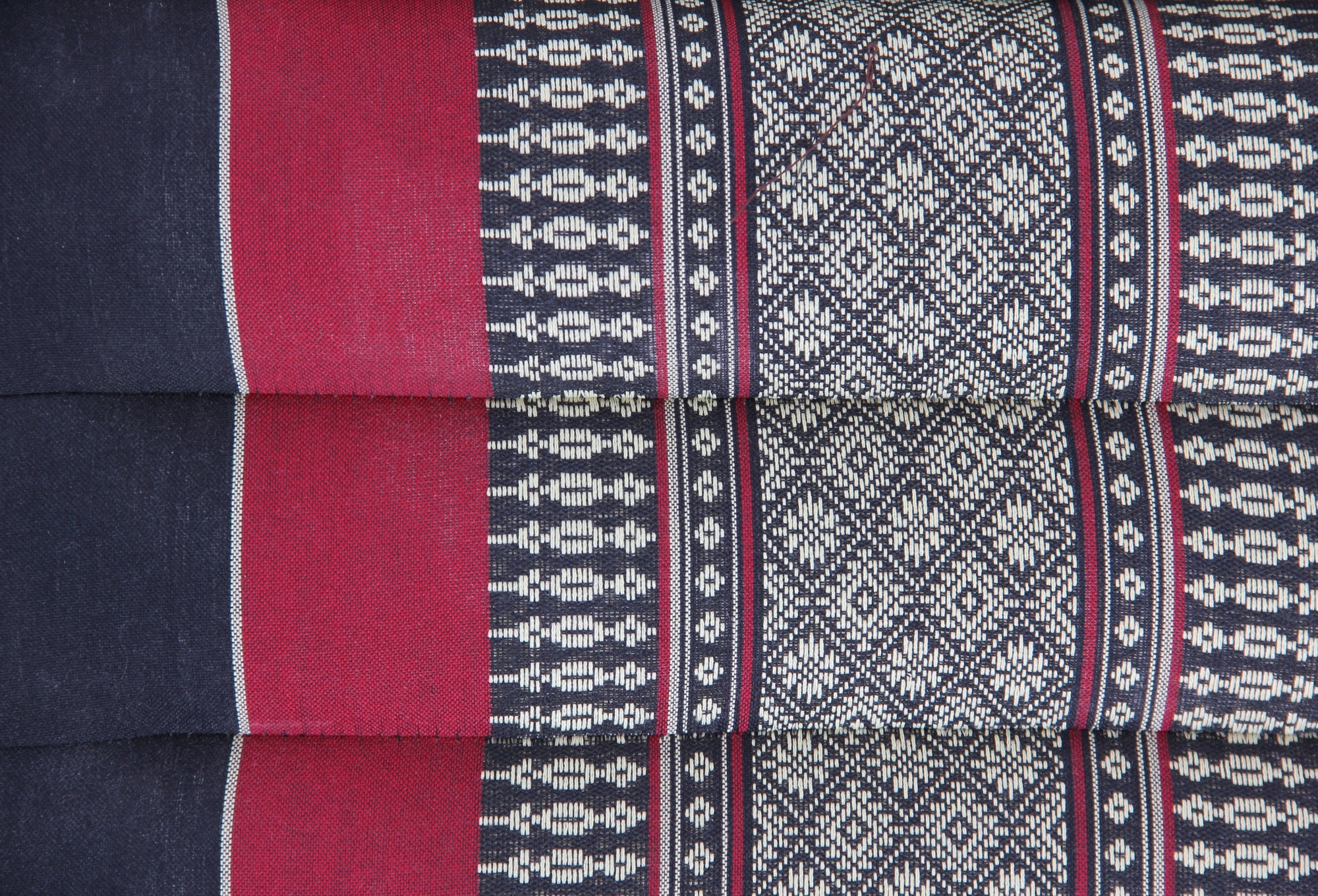 Yogakissen faltbar, rot, schwarz, B 40 cm, L 40 cm, H 7,5 cm von fischer's lagerhaus