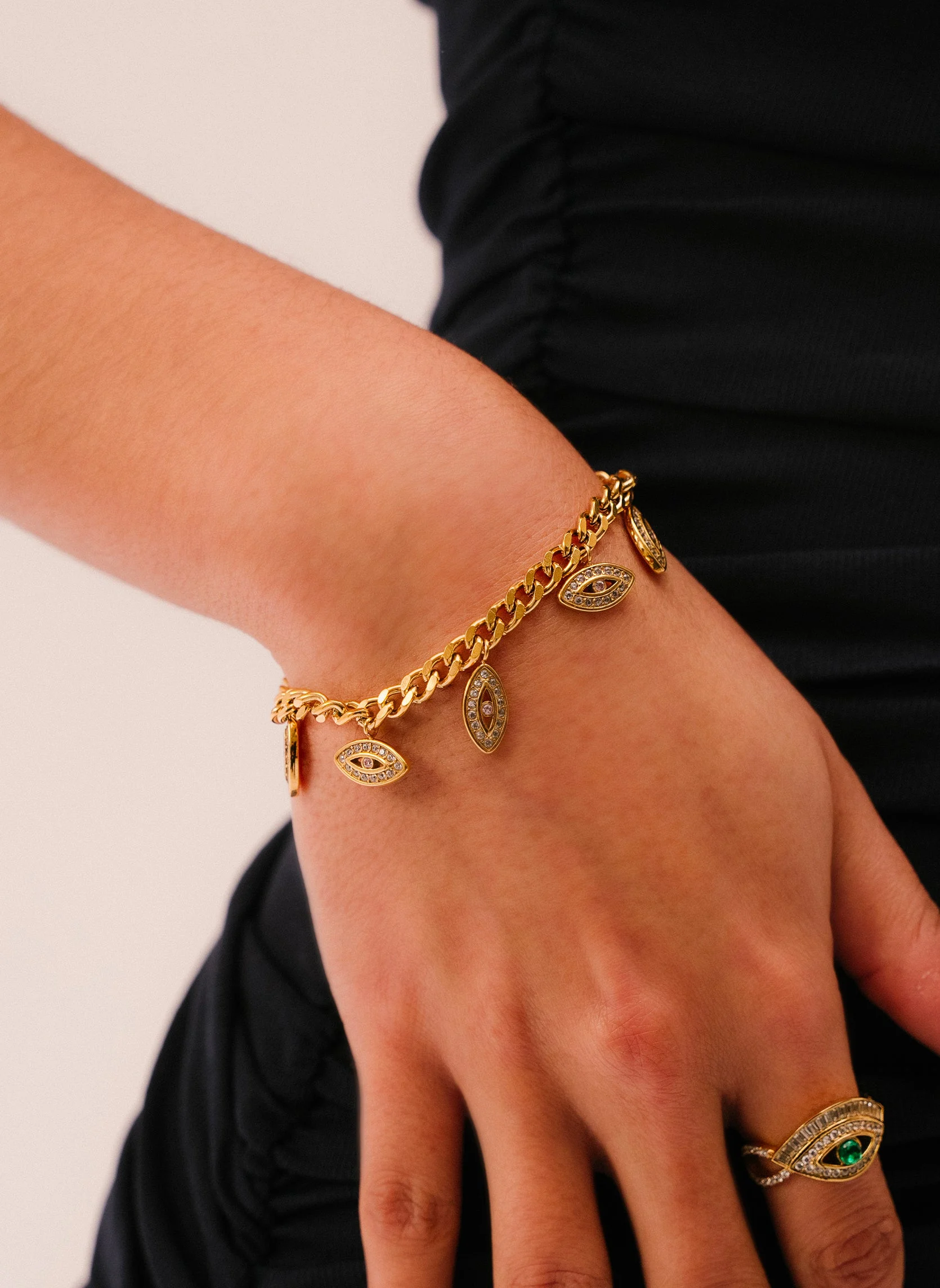 GIZEH - Bracelet chaîne gizeh | Vert