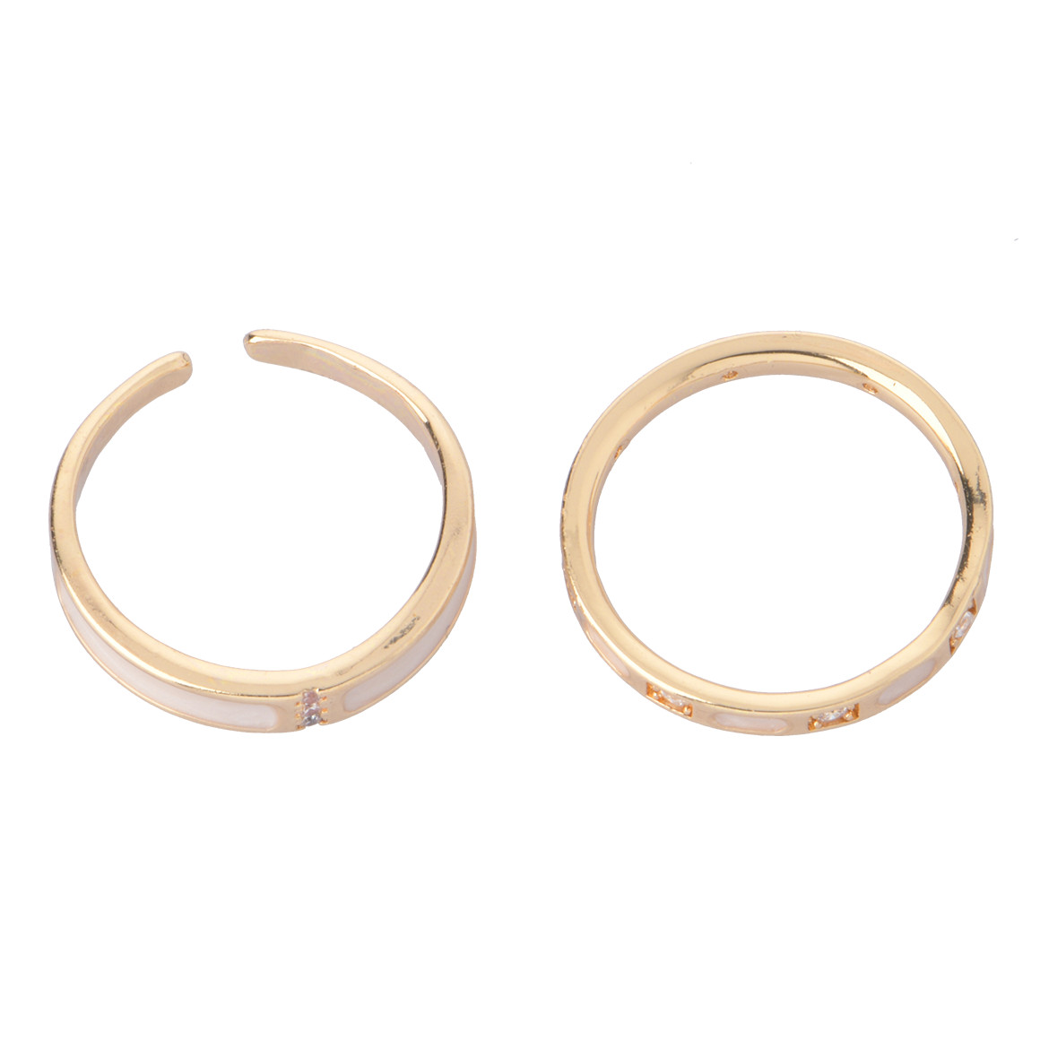 2 Damen Ringe im Set gold