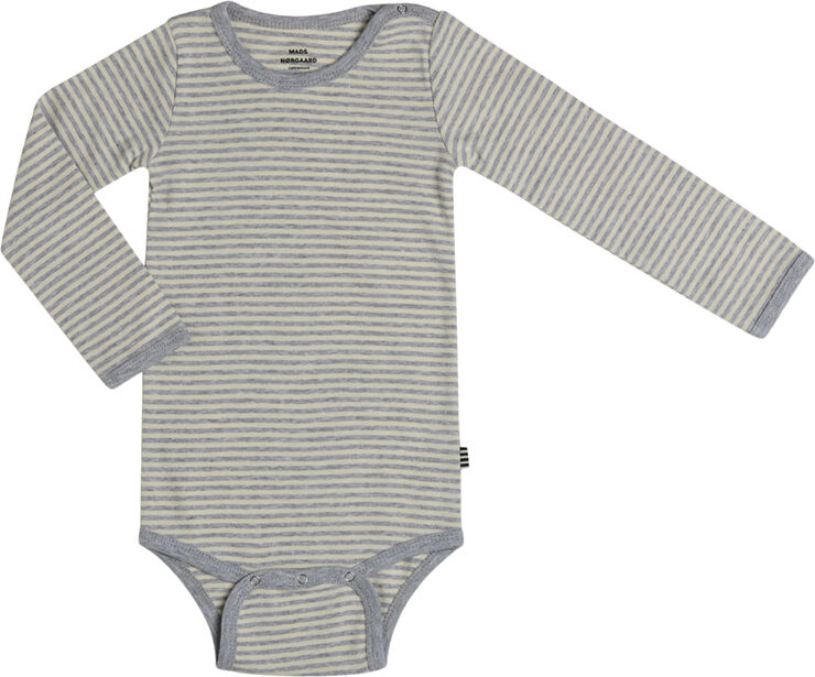 Mads Nørgaard - Copenhagen Soft Striped Rib Body Off white / grey mel