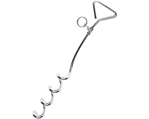 Spiraalvormige tentharing 40 cm, verchroomd