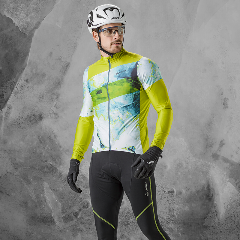 Löffler Floes Green heren lange mouwen wielrenshirt