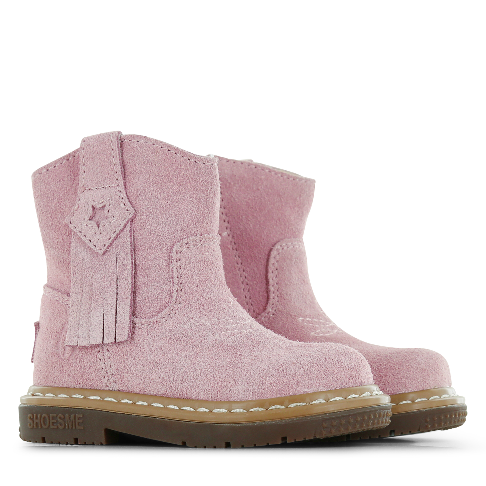 Shoesme rosa Stiefel mit Fransen