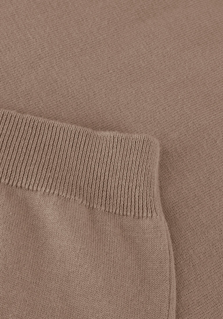 PURE PATH taupe pure path polo knit polo with chestprint